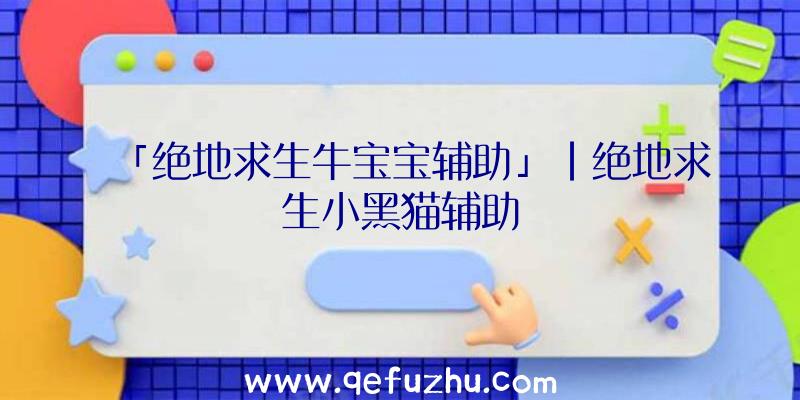 「绝地求生牛宝宝辅助」|绝地求生小黑猫辅助